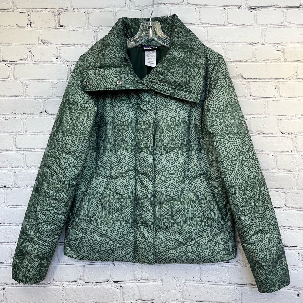 Patagonia Geoharmony Insulated Puffer Jacket Verdigris Green Sz M - Picture 2 of 15